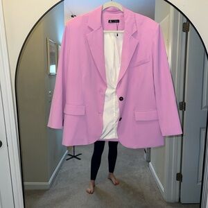 SUIT SET-Barbie/Spring- Women's Pink Blazer & shorts